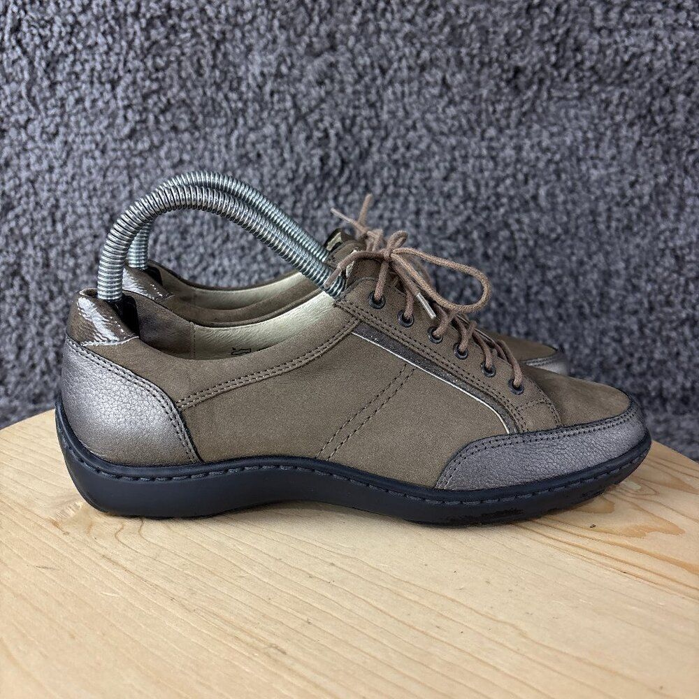 Waldlaufer Jasmine Henni Oxford Women Size 6.5 Nubuck Leather Bronze Casual Shoe